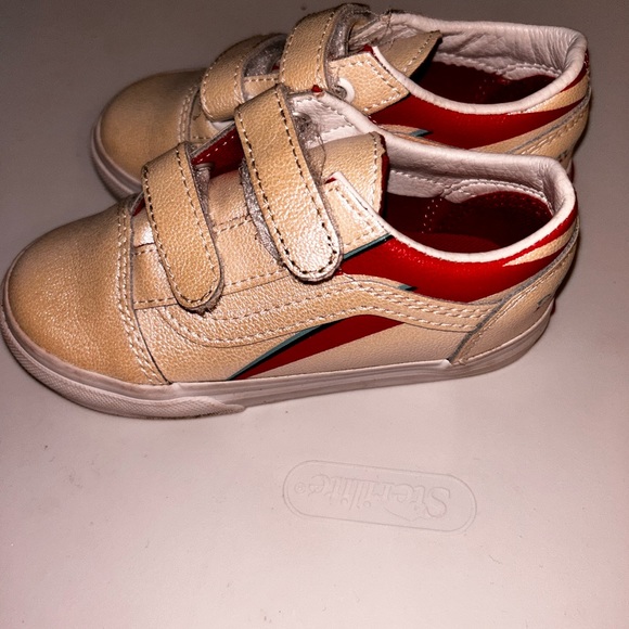 Vans X David Bowie - Vans X David Bowie Pearl Leather Velcro - Old Skool - 9c - Picture 4 of 4